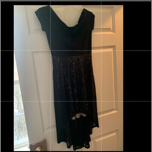 Black off shoulder dress